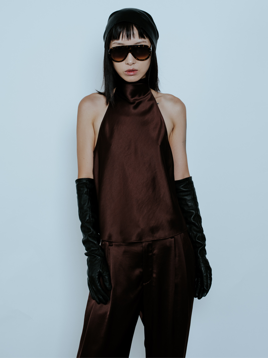 EDEN SCARF TOP ESPRESSO