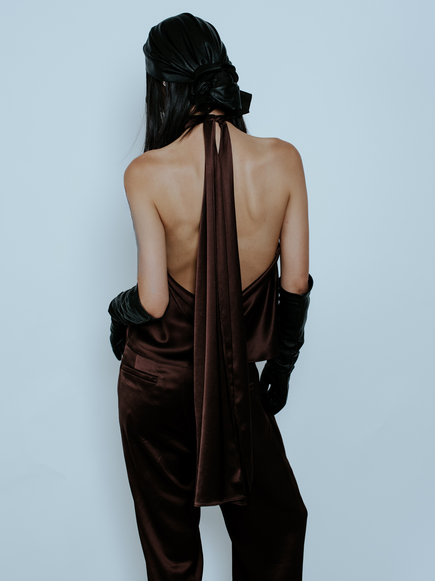 EDEN SCARF TOP ESPRESSO