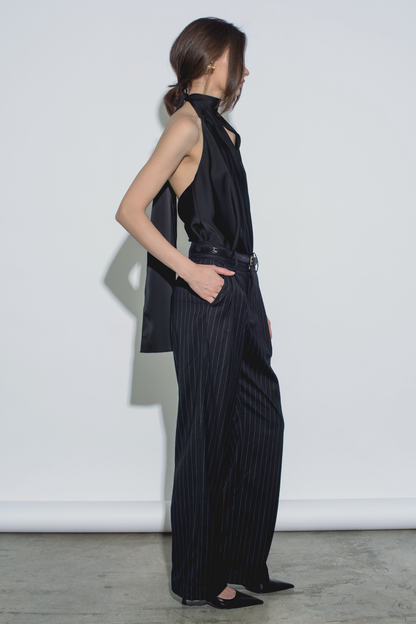 EDEN SCARF TOP BLACK