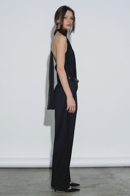 EDEN SCARF TOP BLACK