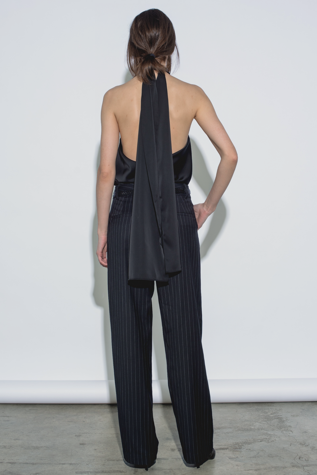 EDEN SCARF TOP BLACK