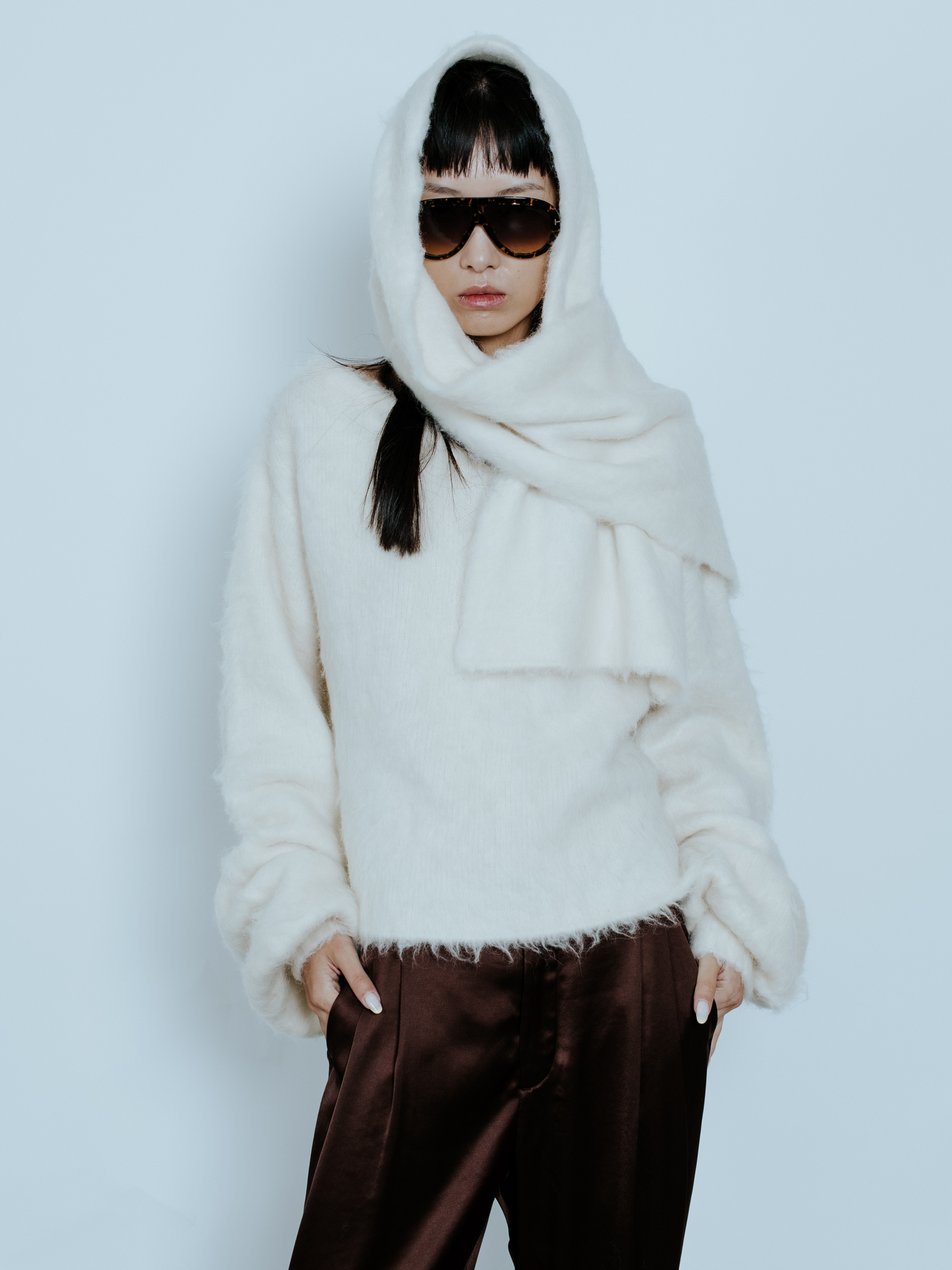 HANA SCARF SWEATER