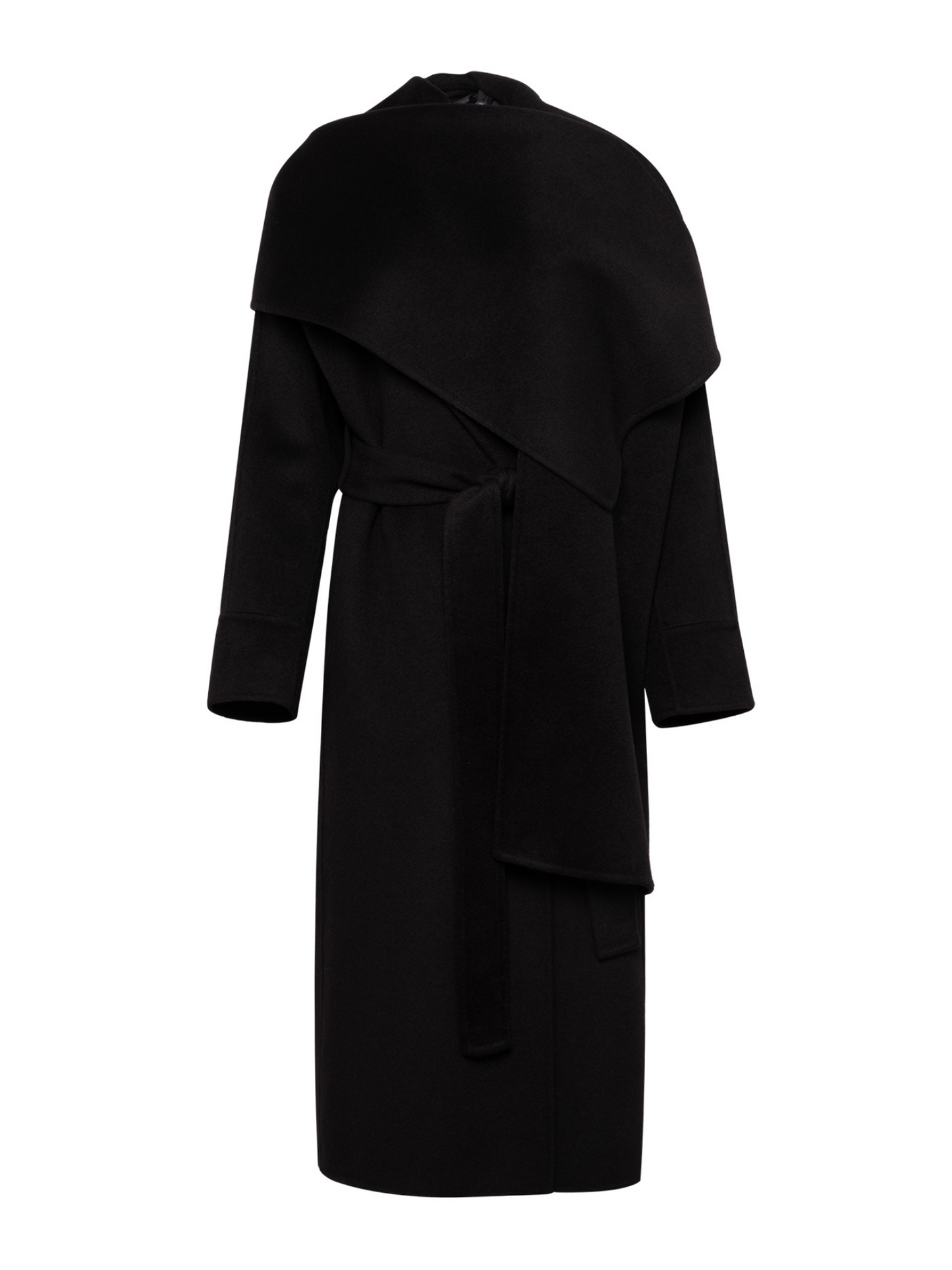 CLAUDIA SCARF COAT BLACK