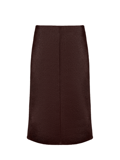 JETT CALF HAIR SKIRT BURGUNDY