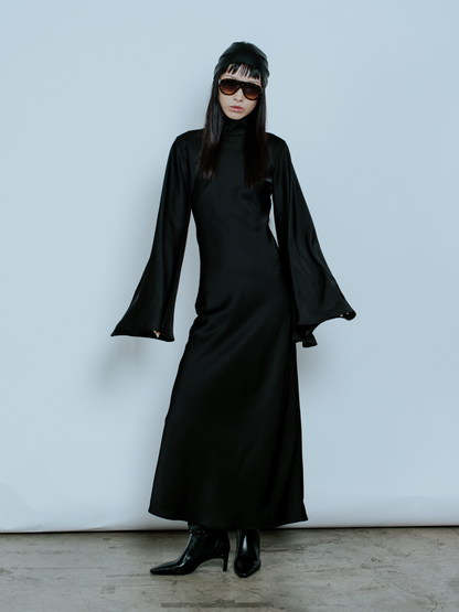 HARLOW MIDI DRESS BLACK