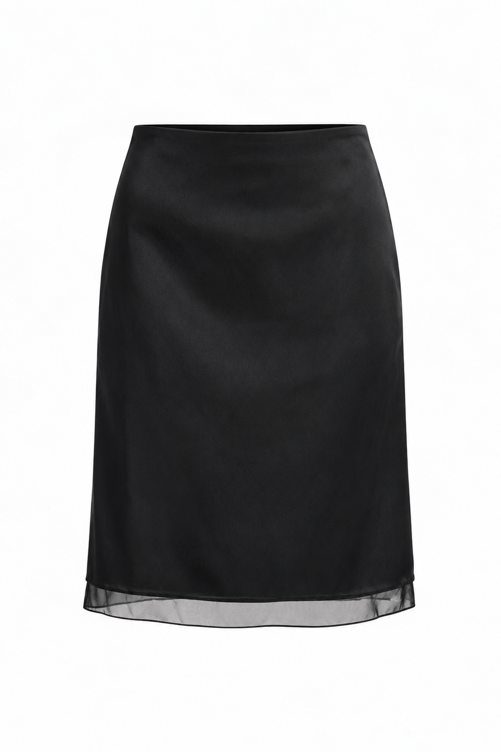 GEORGIA SILK SKIRT BLACK