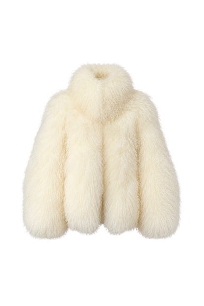 CARSON SHEARLING COAT BONE