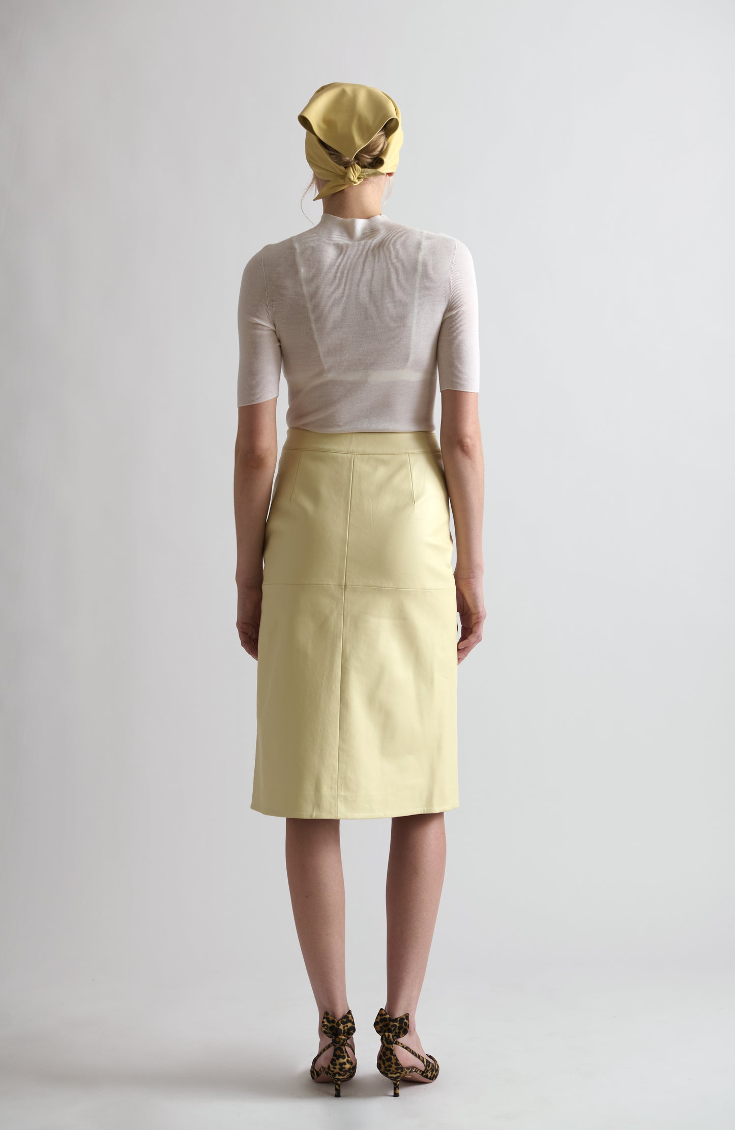 WILLOW LEATHER SKIRT YELLOW
