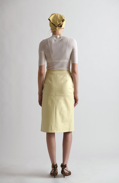 WILLOW LEATHER SKIRT YELLOW