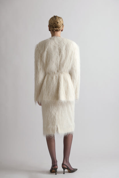 ROWAN FRINGE JACKET WHITE