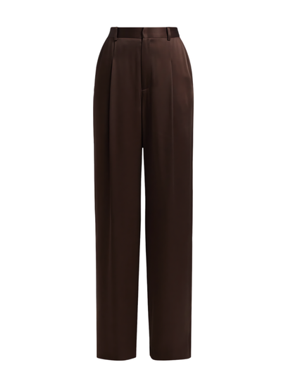 WALKER SATIN TROUSER ESPRESSO
