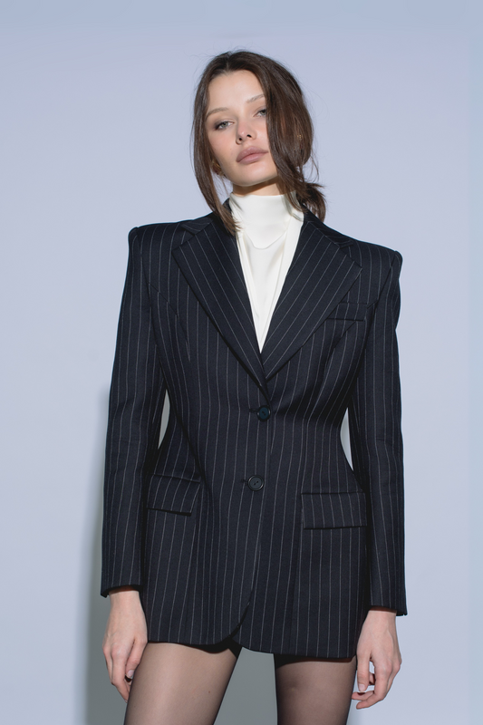 ROCKY PINSTRIPE BLAZER