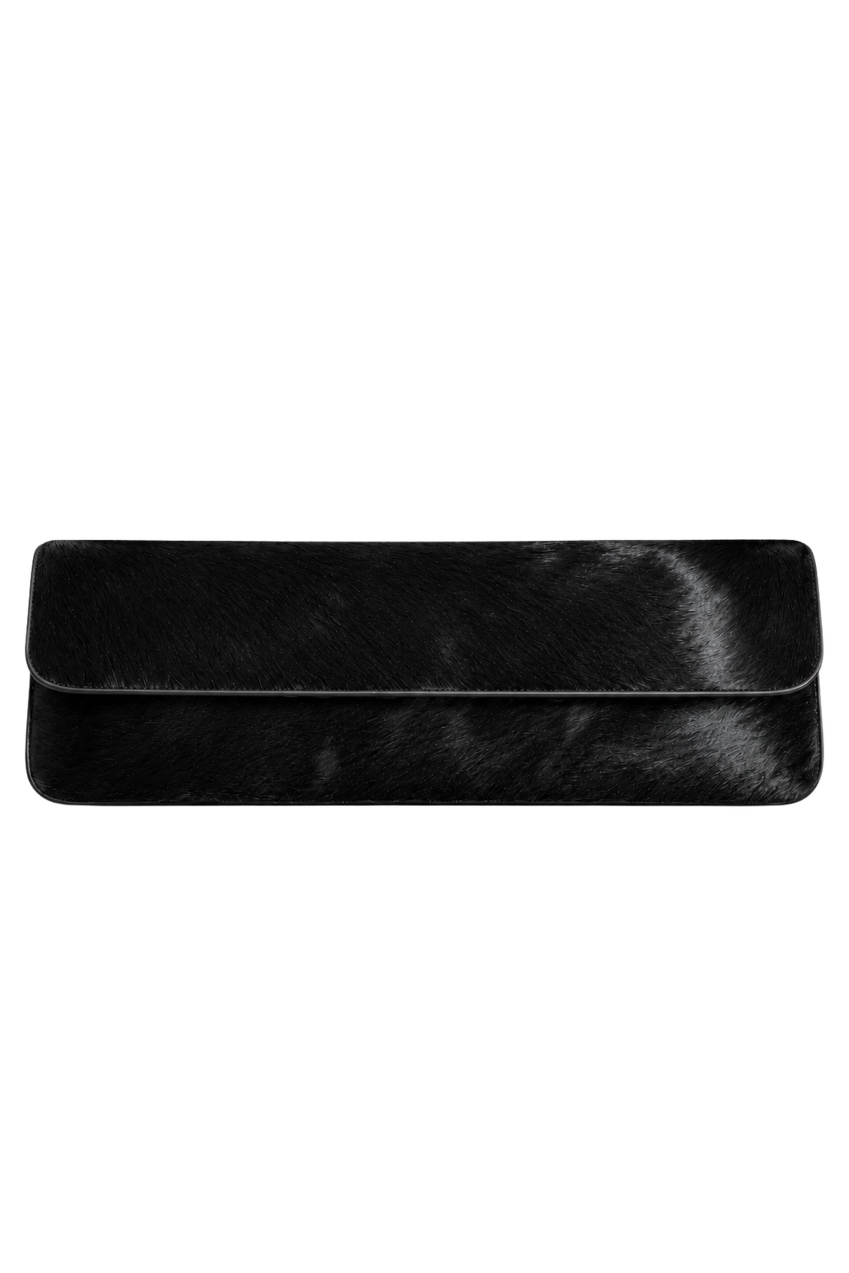 BANDELIER CALF HAIR CLUTCH BLACK