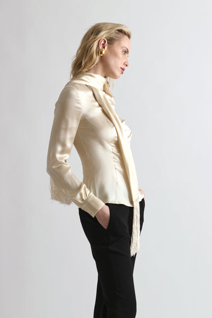 MERCER SCARF TOP ECRU