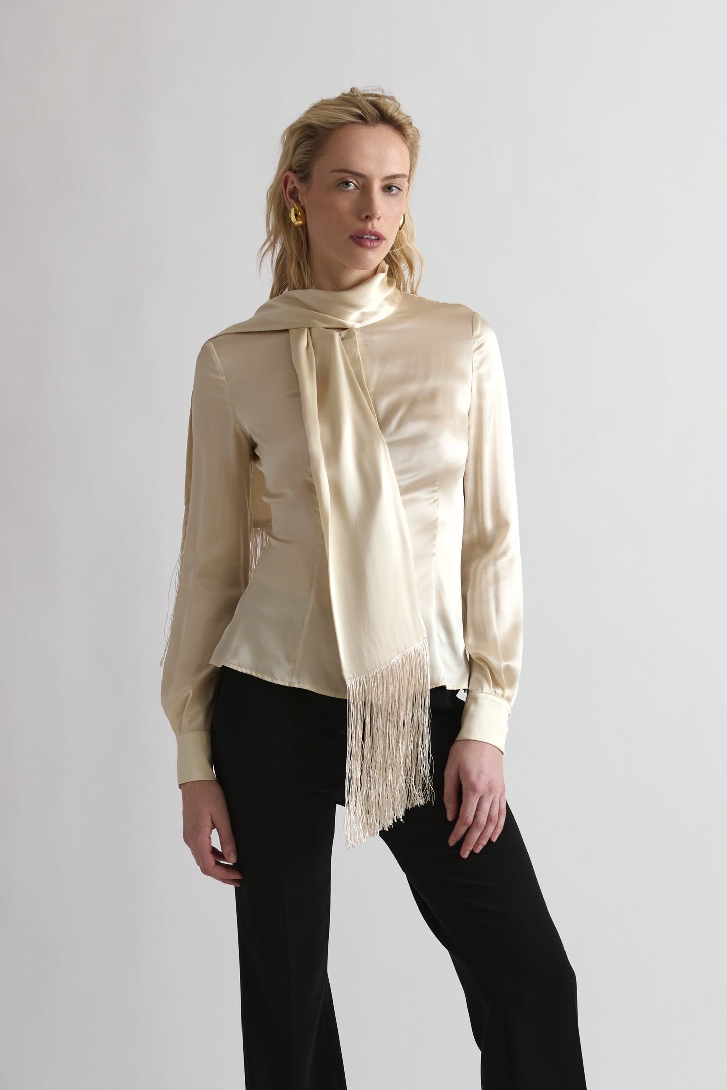 MERCER SCARF TOP ECRU