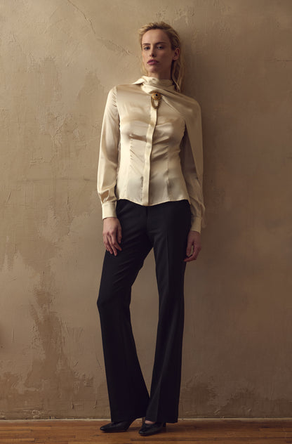 MERCER SCARF TOP ECRU