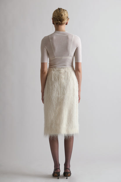 ROMEE FRINGE SKIRT WHITE