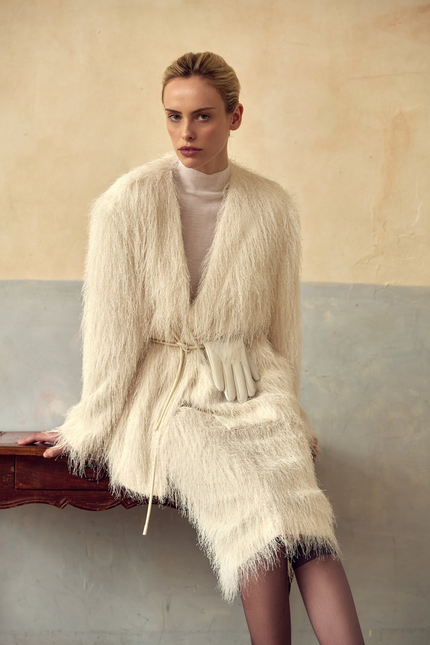 ROWAN FRINGE JACKET WHITE