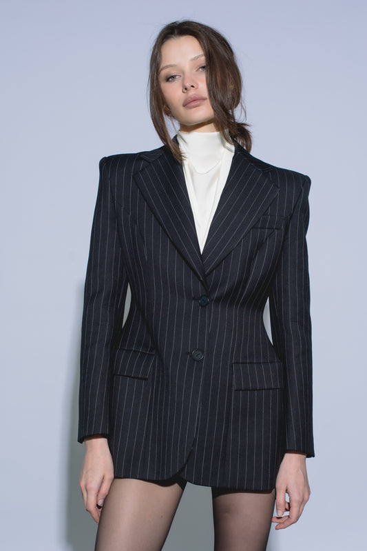 ROCKY PINSTRIPE BLAZER - Centre Piece