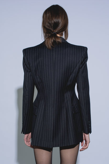 ROCKY PINSTRIPE BLAZER